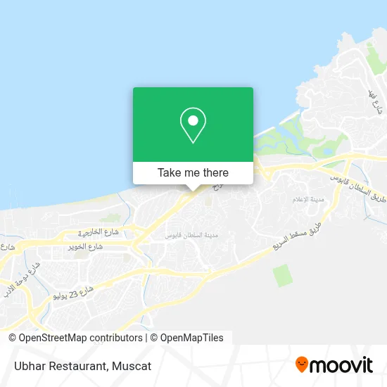 Ubhar Restaurant map
