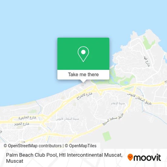 Palm Beach Club Pool, Htl Intercontinental Muscat map