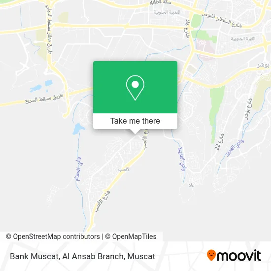 Bank Muscat, Al Ansab Branch map
