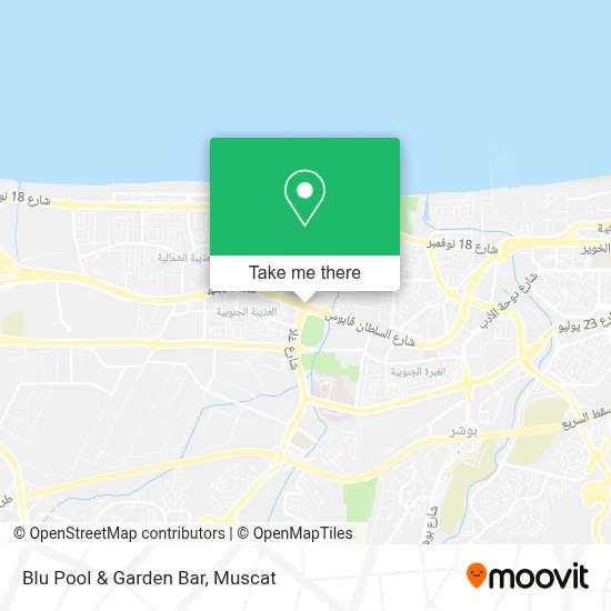 Blu Pool & Garden Bar map