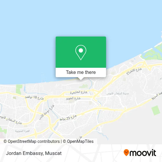 Jordan Embassy map