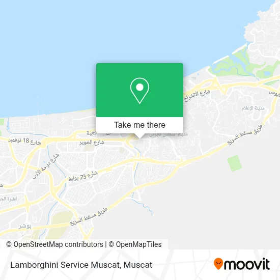 Lamborghini Service Muscat map
