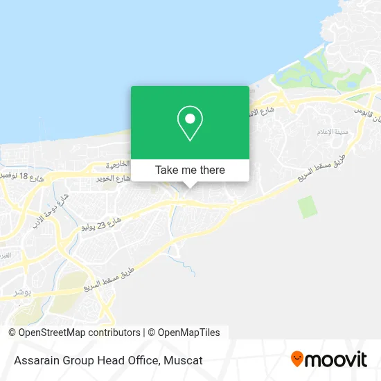Assarain Group Head Office map
