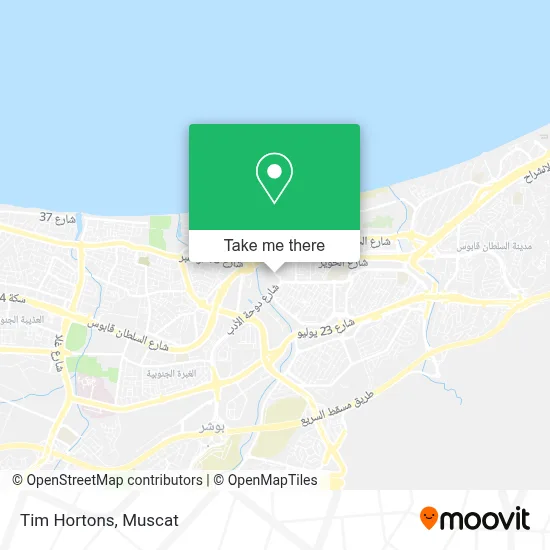 Tim Hortons map