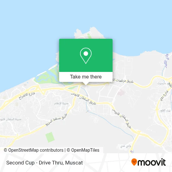 Second Cup - Drive Thru map