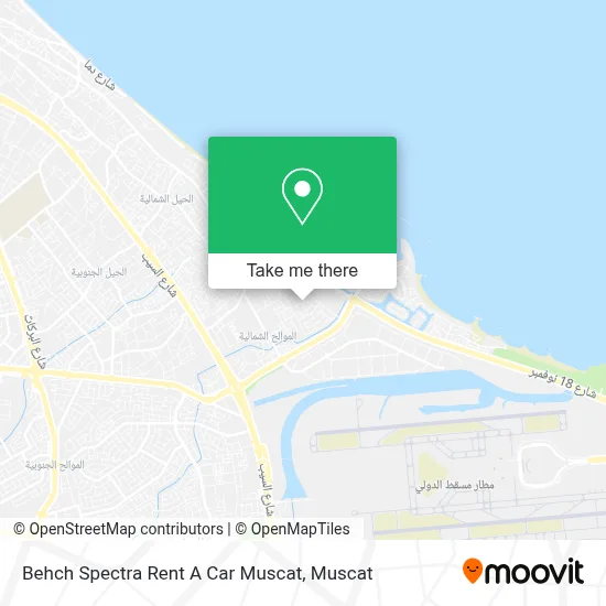 Behch Spectra Rent A Car Muscat map