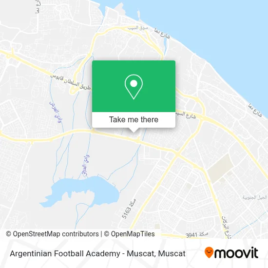 Argentinian Football Academy - Muscat map
