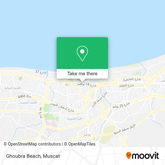 Ghoubra Beach map