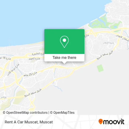 Rent A Car Muscat map