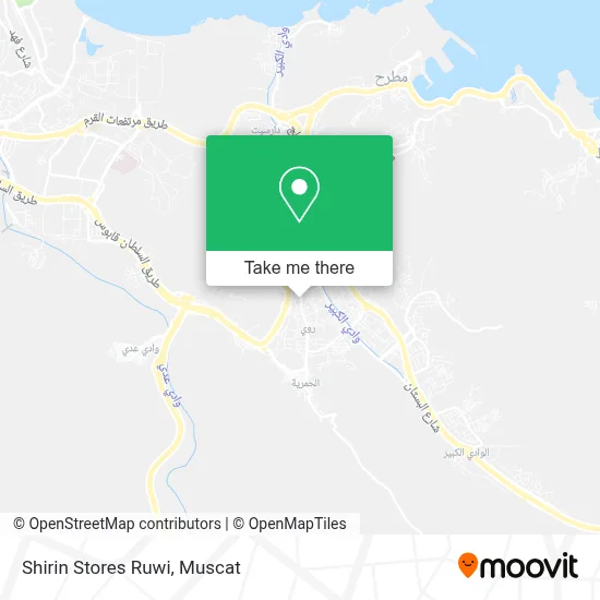 Shirin Stores Ruwi map