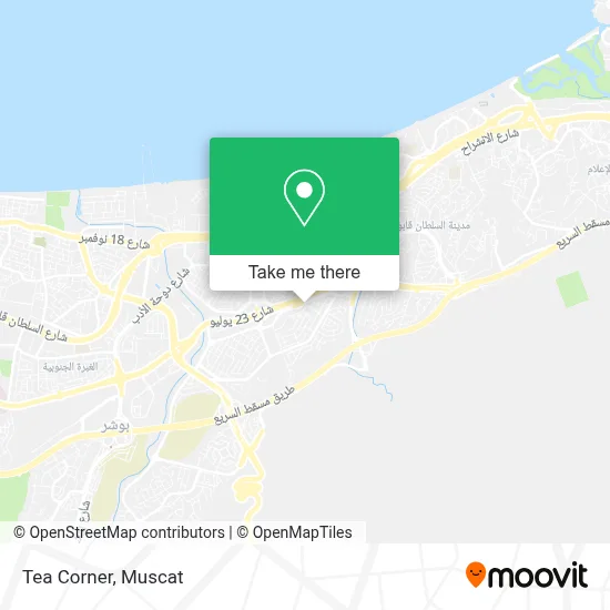 Tea Corner map