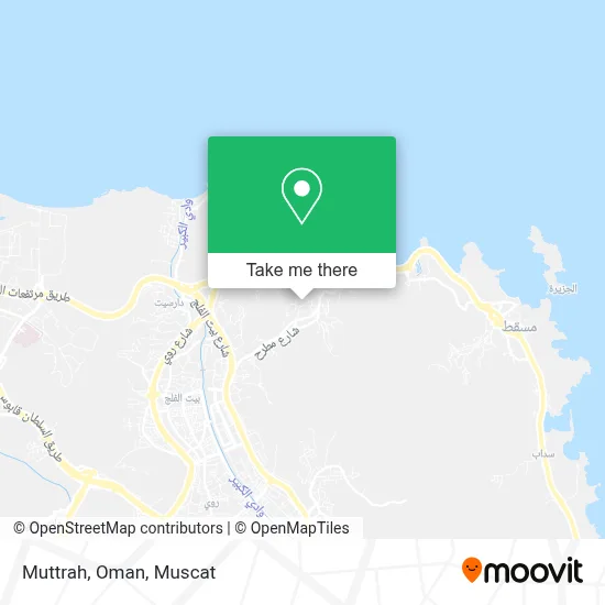 Muttrah, Oman map