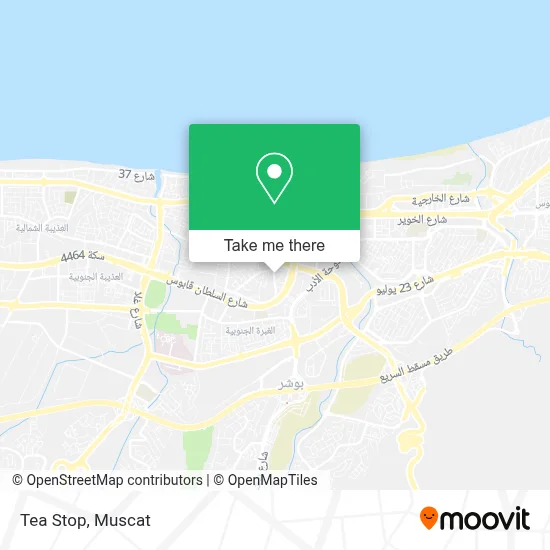 Tea Stop map