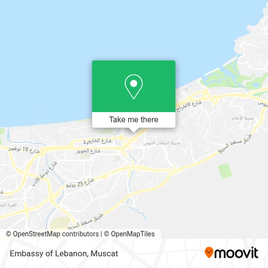 Embassy of Lebanon map