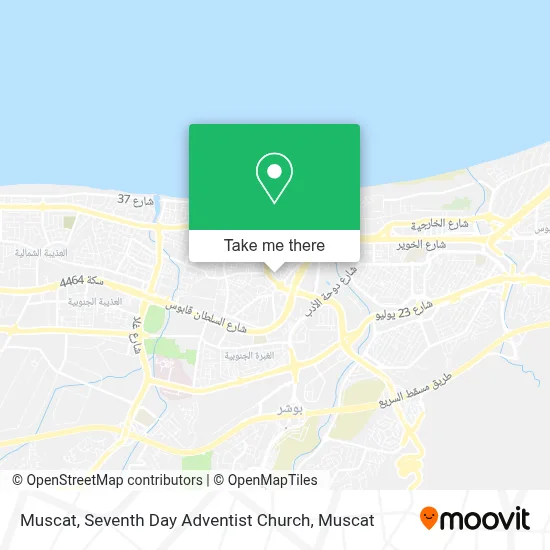Muscat, Seventh Day Adventist Church map