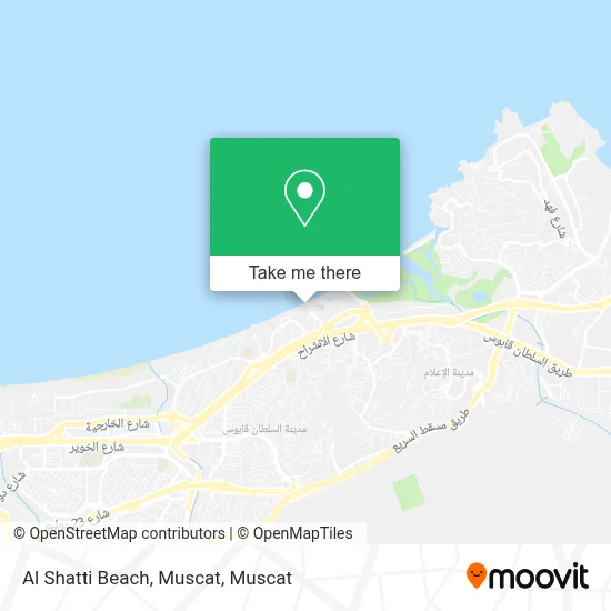 Al Shatti Beach, Muscat map