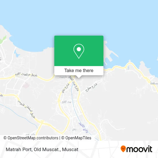 Matrah Port, Old Muscat. map
