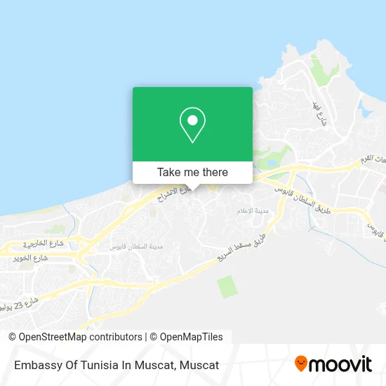 Embassy Of Tunisia In Muscat map