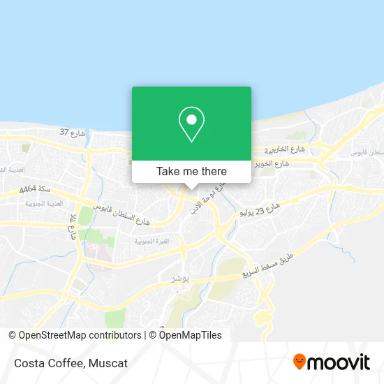 Costa Coffee map