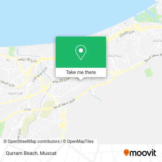 Qurram Beach map