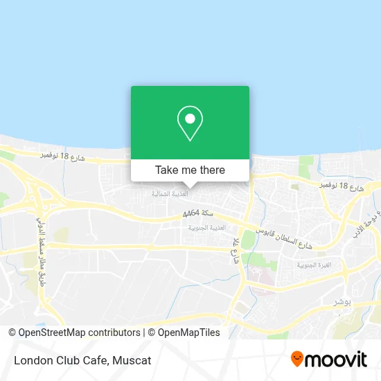 London Club Cafe map