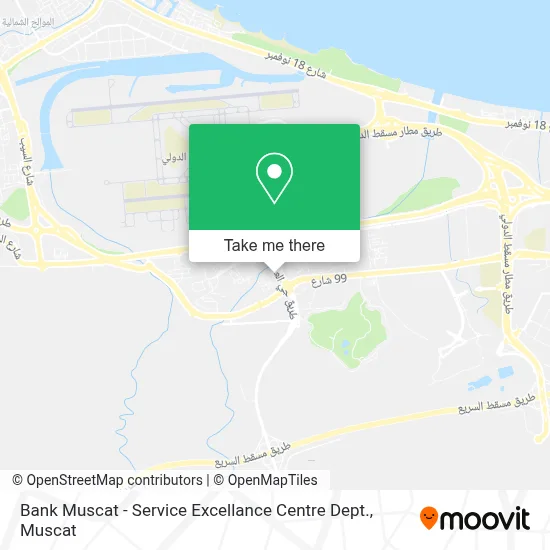 Bank Muscat - Service Excellance Centre Dept. map