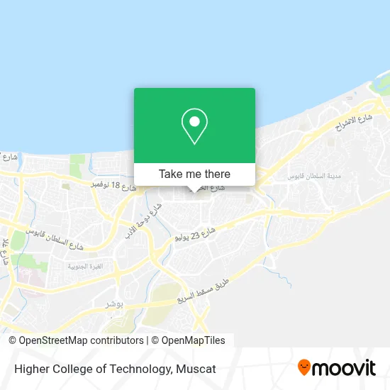 Higher College of Technology map