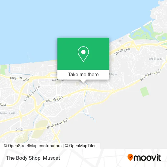 The Body Shop map