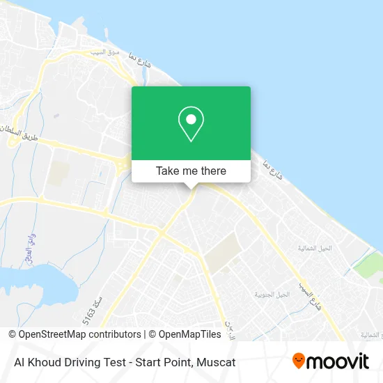 Al Khoud Driving Test - Start Point map