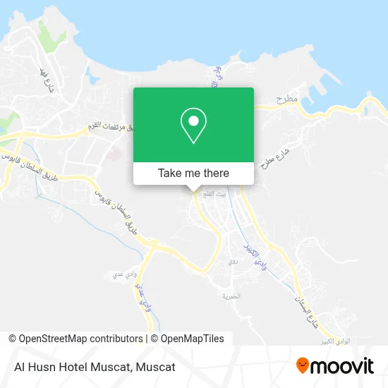 Al Husn Hotel Muscat map
