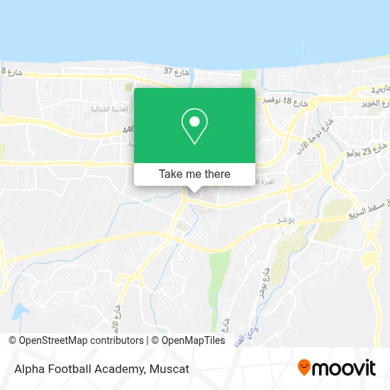 Alpha Football Academy map
