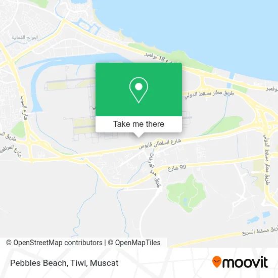 Pebbles Beach, Tiwi map
