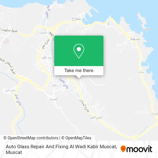 Auto Glass Repair And Fixing Al Wadi Kabir Muscat map