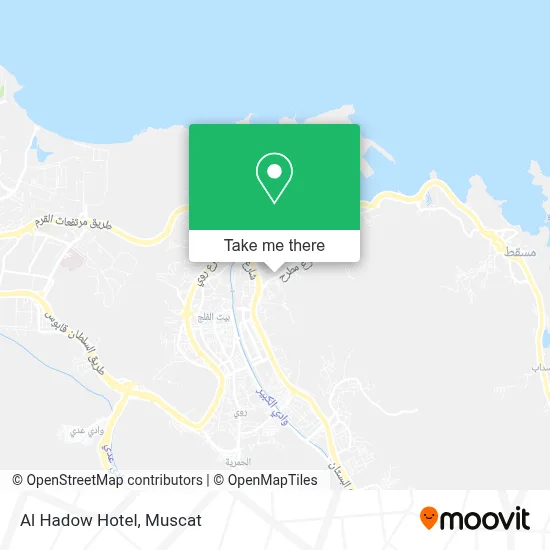 Al Hadow Hotel map