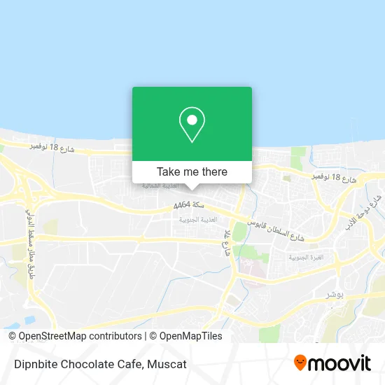 Dipnbite Chocolate Cafe map