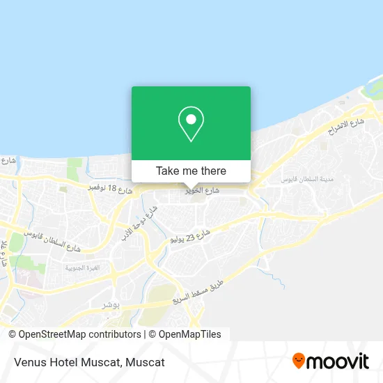 Venus Hotel Muscat map