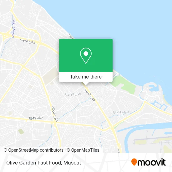 Olive Garden Fast Food map