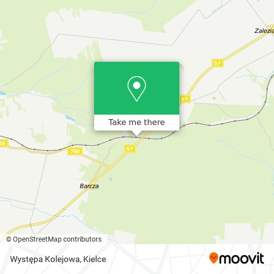 Występa Kolejowa map