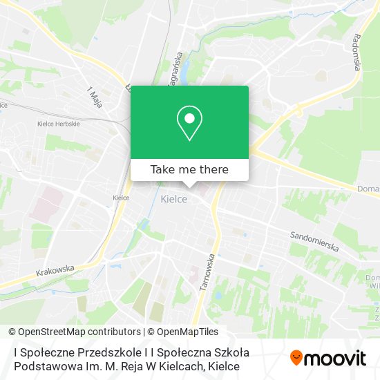 Карта I Społeczne Przedszkole I I Społeczna Szkoła Podstawowa Im. M. Reja W Kielcach
