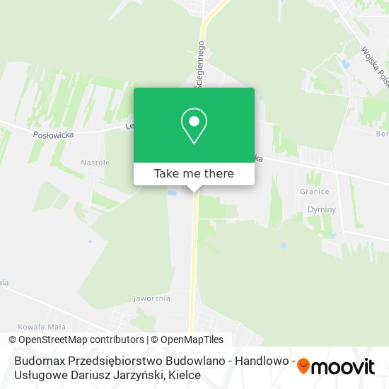 Карта Budomax Przedsiębiorstwo Budowlano - Handlowo - Usługowe Dariusz Jarzyński