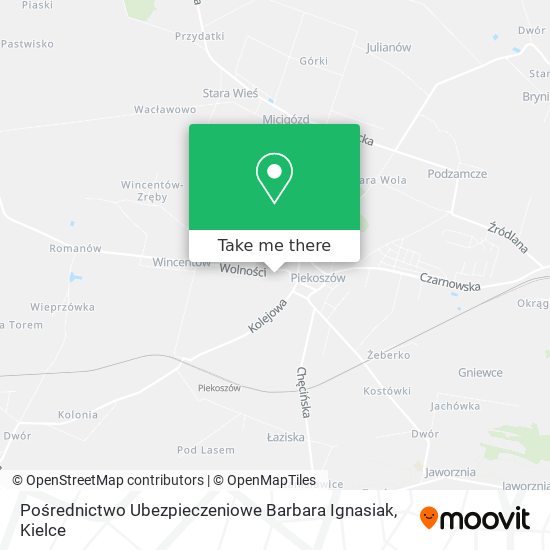 Pośrednictwo Ubezpieczeniowe Barbara Ignasiak map