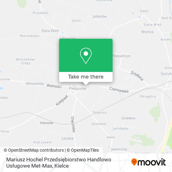 Карта Mariusz Hochel Przedsiębiorstwo Handlowo Usługowe Met-Max