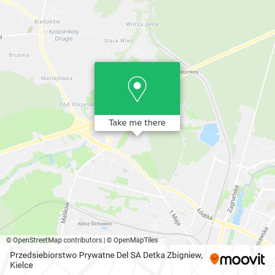 Przedsiebiorstwo Prywatne Del SA Detka Zbigniew map