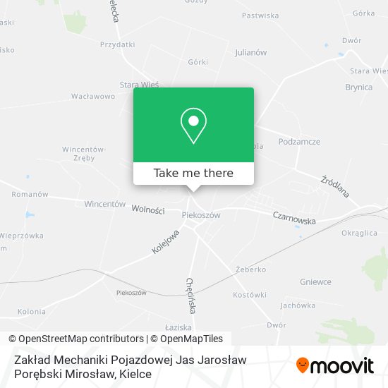 Карта Zakład Mechaniki Pojazdowej Jas Jarosław Porębski Mirosław