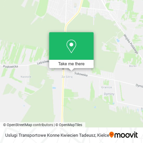 Карта Uslugi Transportowe Konne Kwiecien Tadeusz