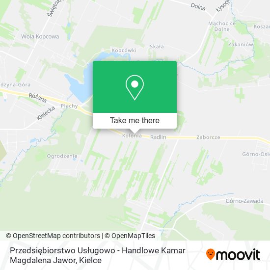 Карта Przedsiębiorstwo Usługowo - Handlowe Kamar Magdalena Jawor