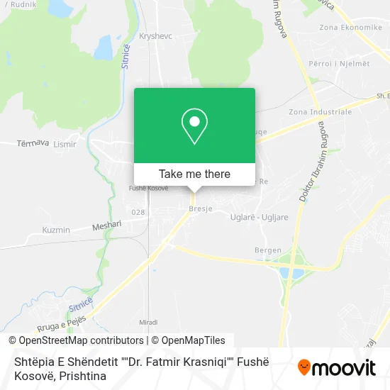 Shtëpia E Shëndetit "Dr. Fatmir Krasniqi" Fushë Kosovë map
