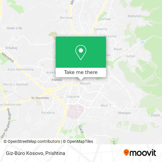 Giz-Büro Kosovo map