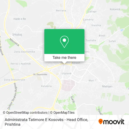 Administrata Tatimore E Kosovës - Head Office map