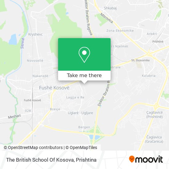The British School Of Kosova map